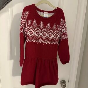 Gymboree Red Snowflake Sweater Dress